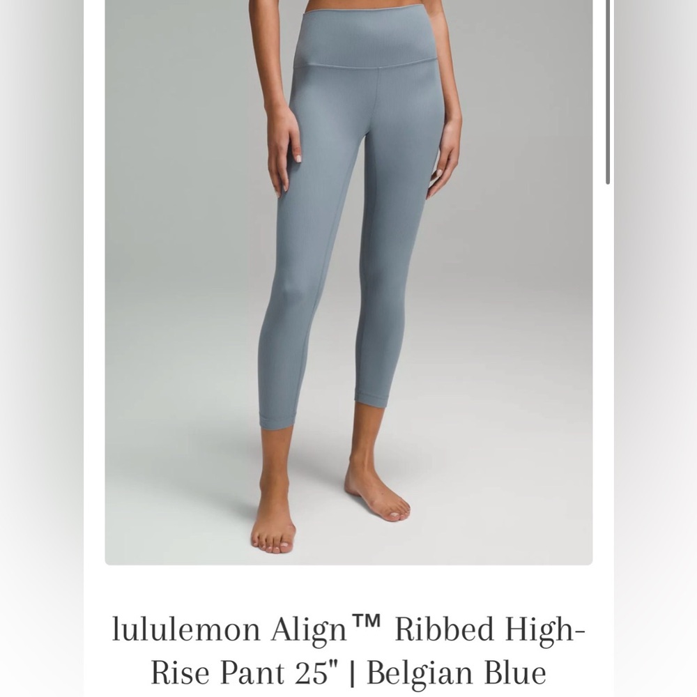 Lululemon Align Ribbed High-Rise 25" Leggings - Belgian Blue
